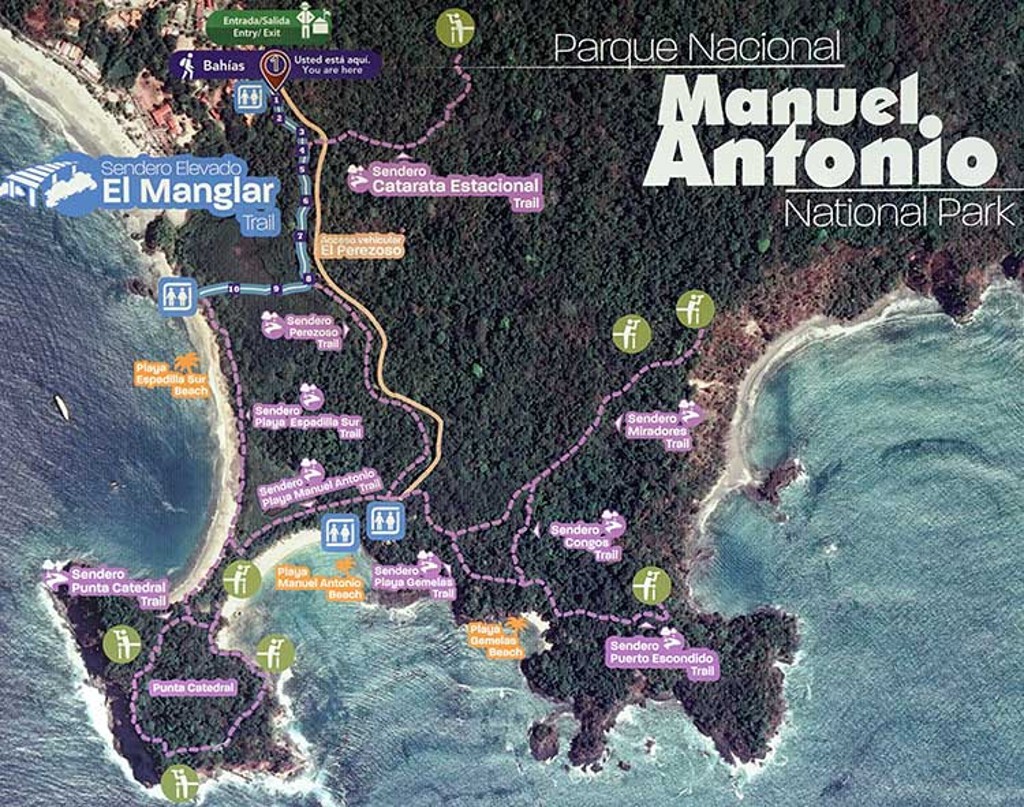 Plano Parque Nacional Manuel Antonio