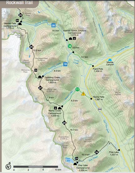 Rockwall Trail mapa