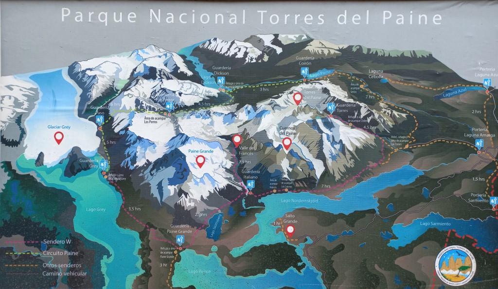 Mapa Circuito Macizo Paine