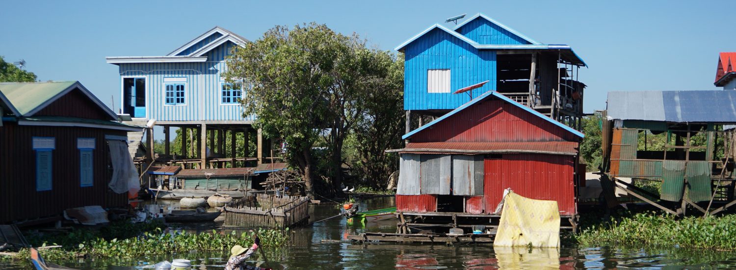 Aldeas flotantes en el Tonle Sap, Camboya