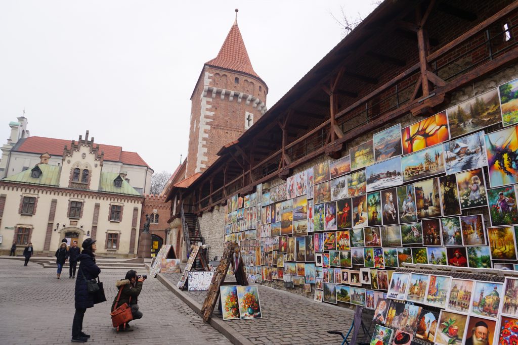Arte junto a la Puerta de San Florián, Cracovia